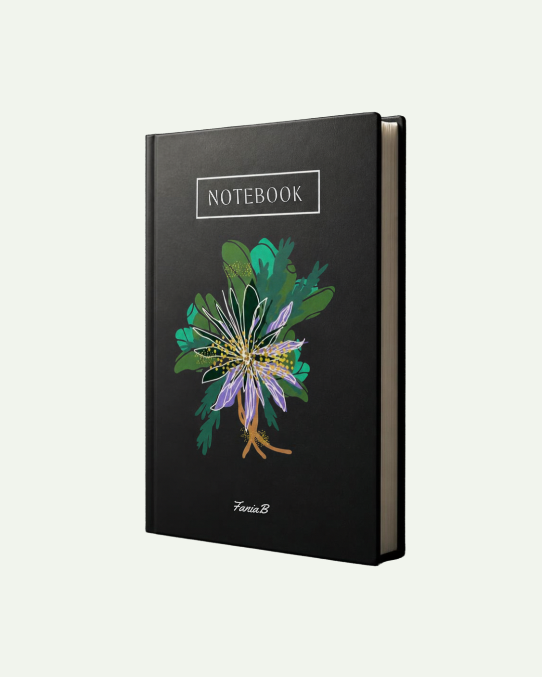 Art Notebook Tropical Art Nouveau Green | Fania B